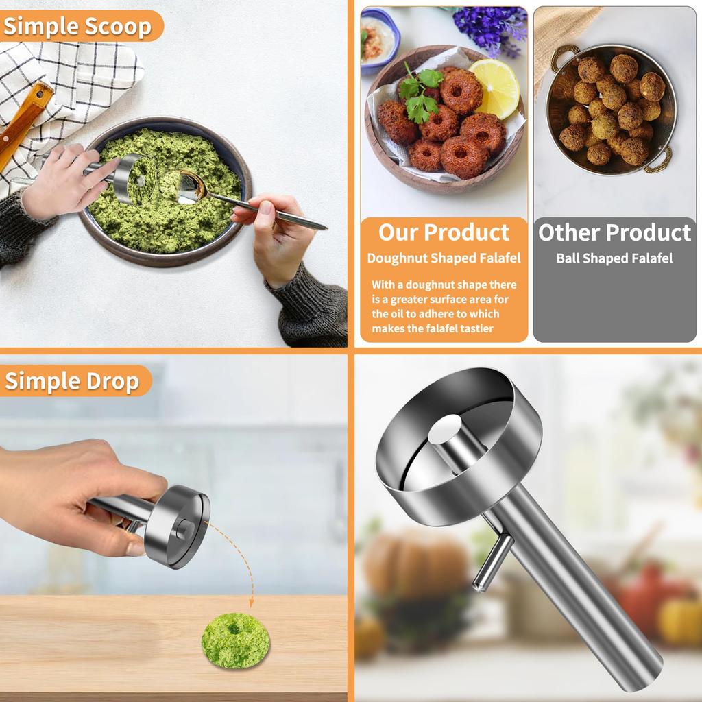 Utensilio para Albóndigas Falafel Cuchara para Albóndigas Herramientas Fabricantes Gadgets de Presión de Carne para Cocina Hogar Acero Inoxidable Molde Fabricante de Albóndigas
