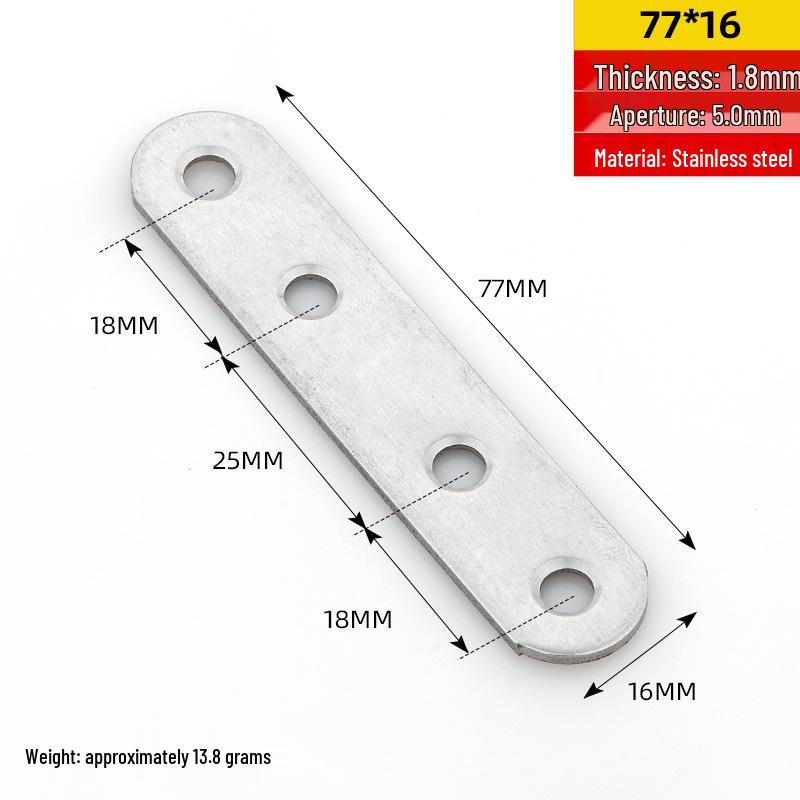 Stainless Steel 90° Right Angle Bracket for Furniture and Shelf Support
