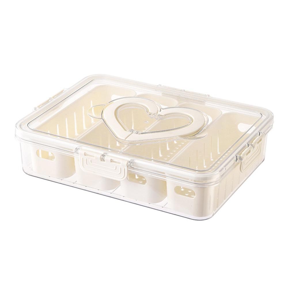 Large Capacity 4/8 Grids Food Divided Serving Tray Sealed Food Preservation Store Box for Home