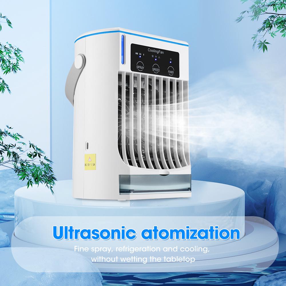Cross-border Desktop Humidifying Cooling Fan with Water-cooled Spray Air Conditioner Function for Summer Use