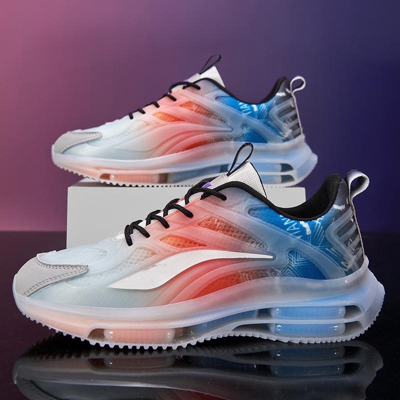 Large Size Spring and Summer Breathable Mesh Casual Sports Shoes Air Cushion Soft Sole Dad Trendy Shoes