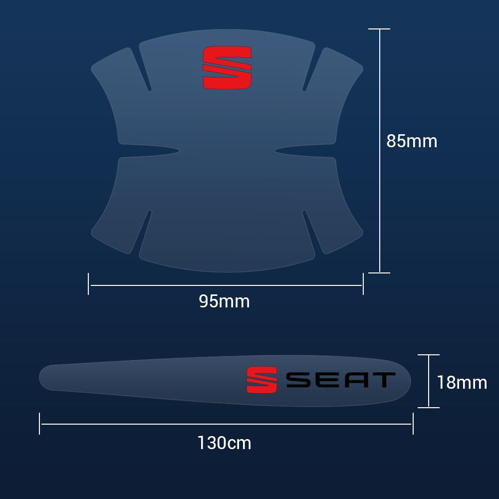 rldf3 Car Door Bowl Handle Protector Stickers Transparent Anti-scratch For Seat FR Ibiza Cupra Leon MK1 MK2 5f E-Racer Ateca Formentor