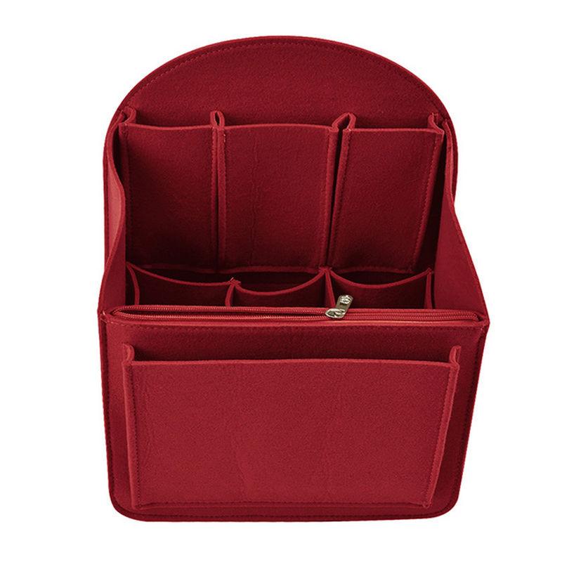 Multi-Pockets Backpack Insert Storage Felt Insert Bags Portable Travel Cosmetic Books Phone IPad Umbrella Wallet Liner Organizer