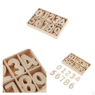 180 Wooden Numbers 120Pack Tray for Wedding Birthday Home Decorations