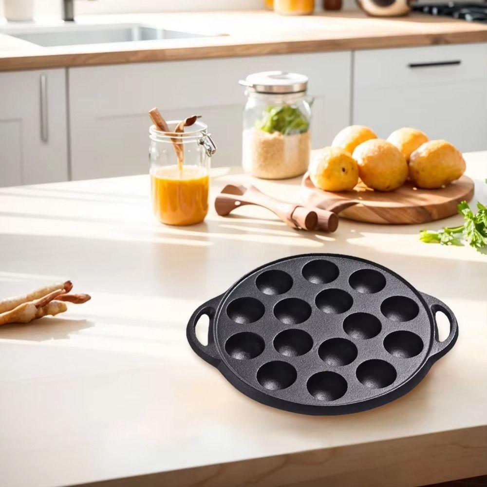 Nonstick Cast Iron Takoyaki Pan Cast Iron Takoyaki Grill Pan  Home Cooking