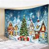 Christmas Tapestry Winter Snow Scene Wall Hanging, Holiday Decor for Bedroom Living Room, Cozy Festive Backdrop for Xmas