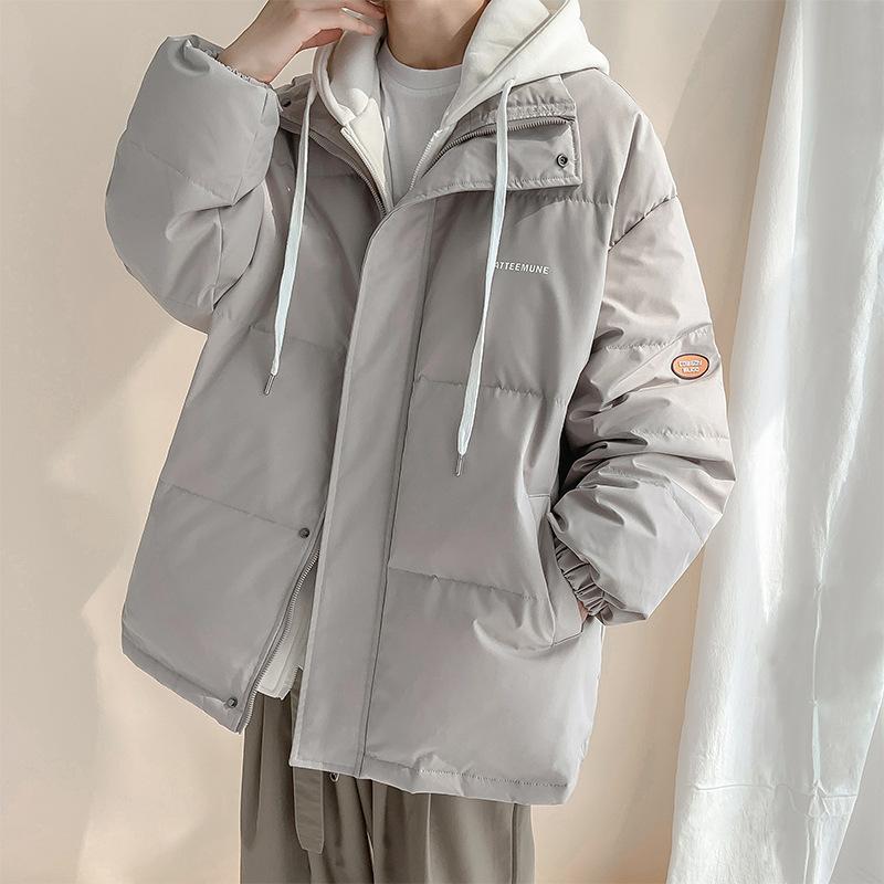 Autumn and winter fake two-piece hooded down jacket men's 2022 new trendy brand thickened 90 white duck down casual jacket