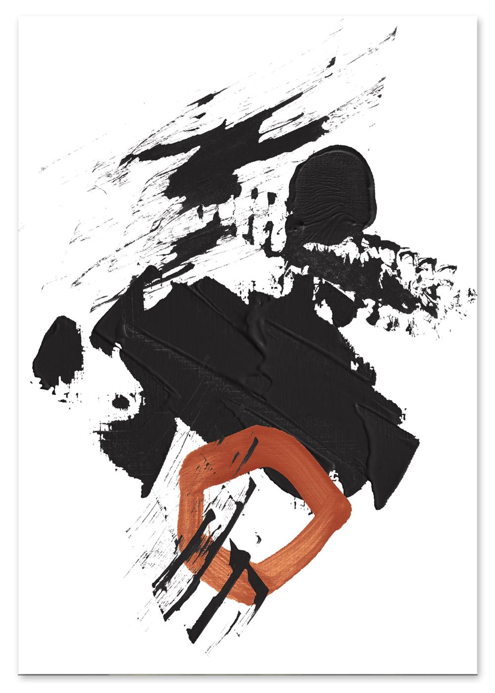 

Plakat abstrakcja czarny miedziany 30x40 cm