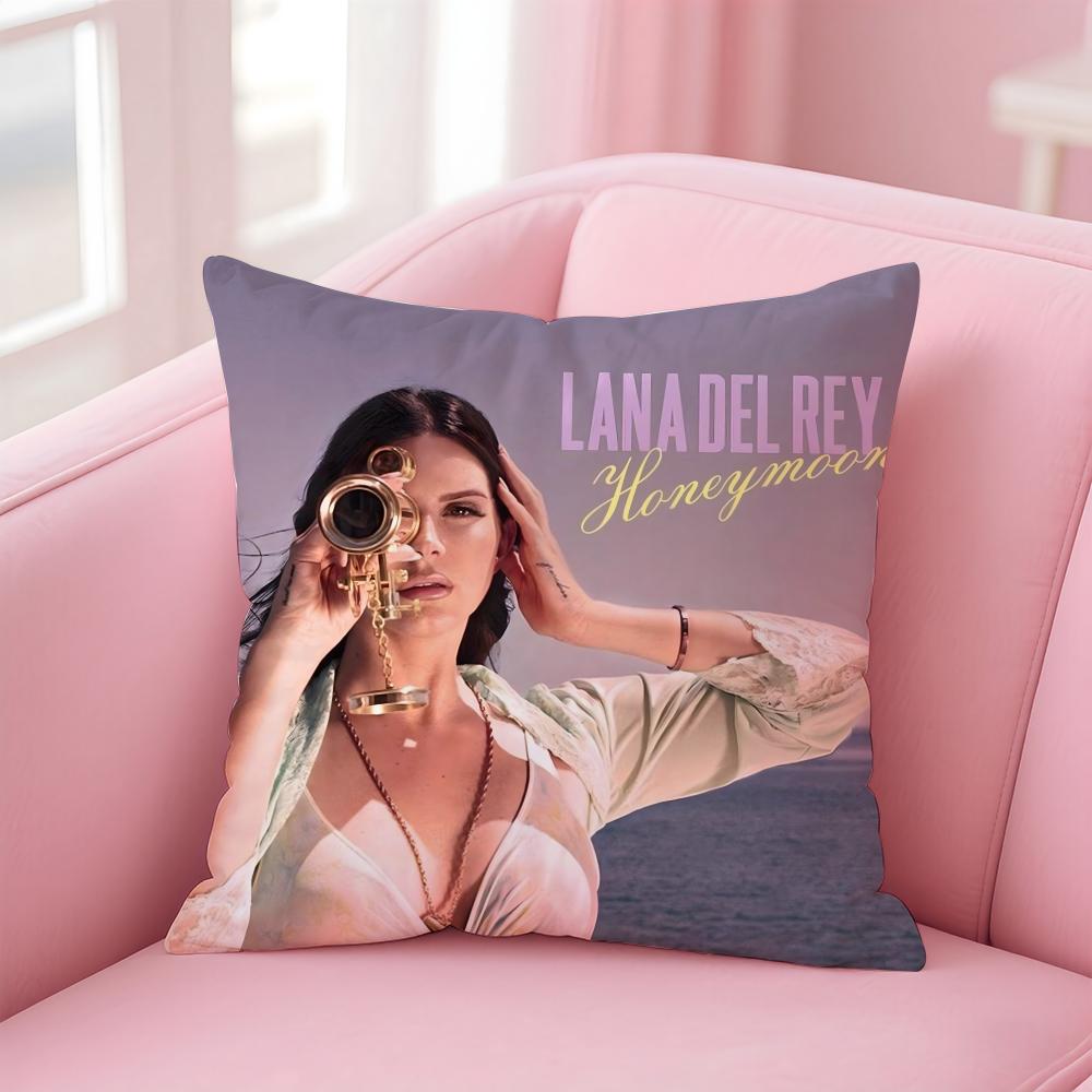 L-Lana Del Reys Kuddfodral Bekvämt Vändbart Kuddfodral Perfekt för Bil Soffa Sovrum & Mer