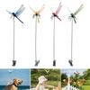 Dragonfly Clip with Pole Garden Decor Dragonfly Hat Clip 3D Artificial Dragonfly Rod Clip for Men And Women Hat Outdoor Plants