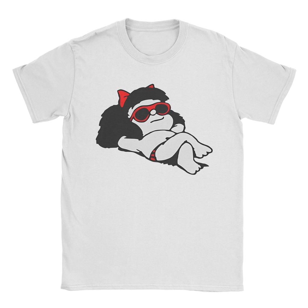 Mafalda Unisex Unisex T Shirts Quino Argentina Cartoon Hipster Tees Short Sleeve Crewneck Tshirts 100 Cotton Graphic Clothes
