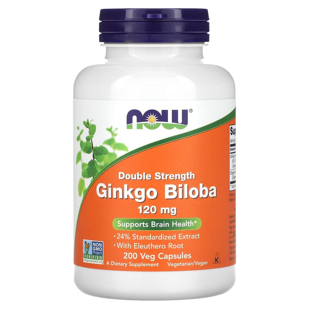 Ginkgo, Double Strength, 120Mg, 200 Veggie Caps