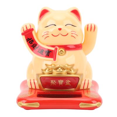 Glück Winken Katze Solar Power Arm Winken Glück Katze Kunststoff Reichtum Begrüßung Katze Dekorative Glück