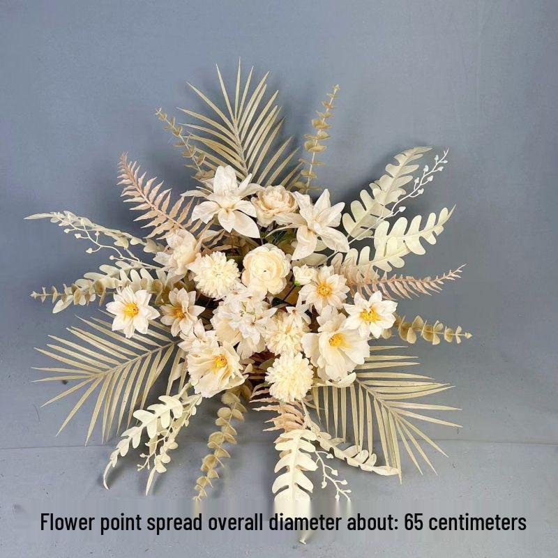 Mori Style Wedding Aisle Flower Row - Artificial Floral Decoration for T-Stage & Background