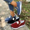 Spring and Autumn New Large Size Sports Shoes Muffin Flat Bottom Side Zipper Solid Color Casual Sports Shoes