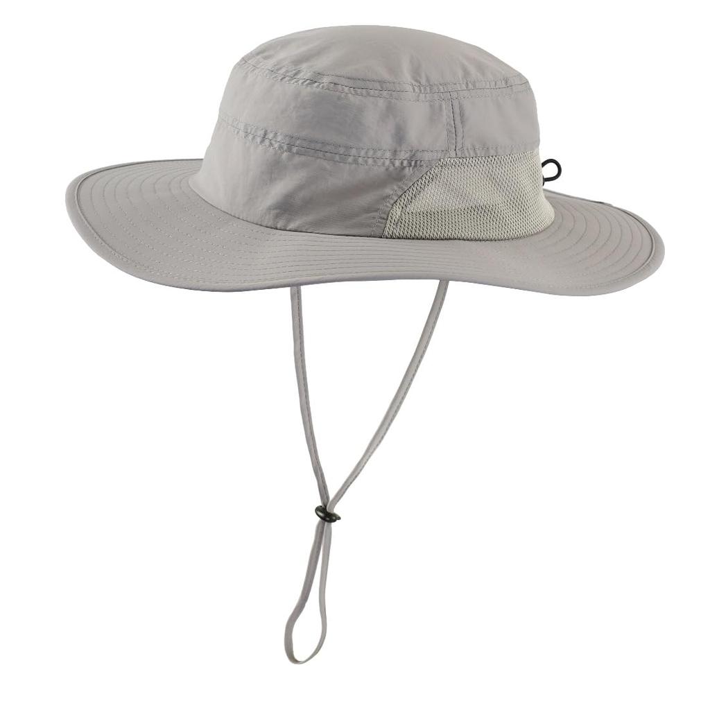 Outdoor Safari Adventure Wide UV Sun Mountain Light Gray [Connectyle] Men's UPF50+ Hat, Breathable, Hat, Brim, Protection, Hat, Fishing, Climbing,