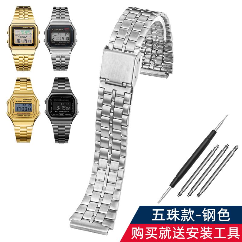 Pasek do zegarka AE-1200 Dla Casio AE1200 AE1300 A159 A158 A168 F91 Retro Mały Kwadratowy Stalowy Pasek do Zegarka 18mm Męska Bransoleta