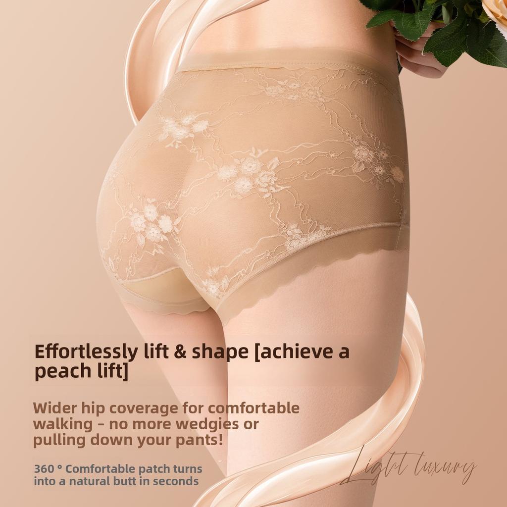 Lady Spring Lace 10A Antibacterial Extended Pure Cotton Crotch Non Trace Abdominal High Waist Triangle Briefs