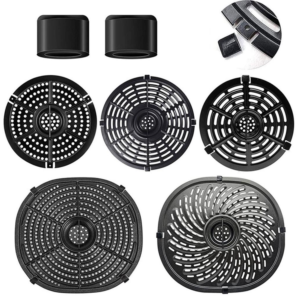 Upgraded Protective Feet Suitable for Air Fryer Grill Pan Crispers Plate Tray Replacement Silicone Bumpers Anti-Scratch