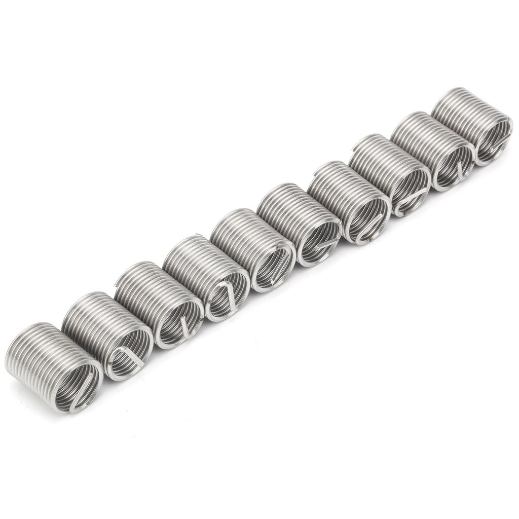 10Pcs Thread Repair Inserts Steel Wire Protection Sleeve Hardware Fastener M18 x 2.0 x 2D