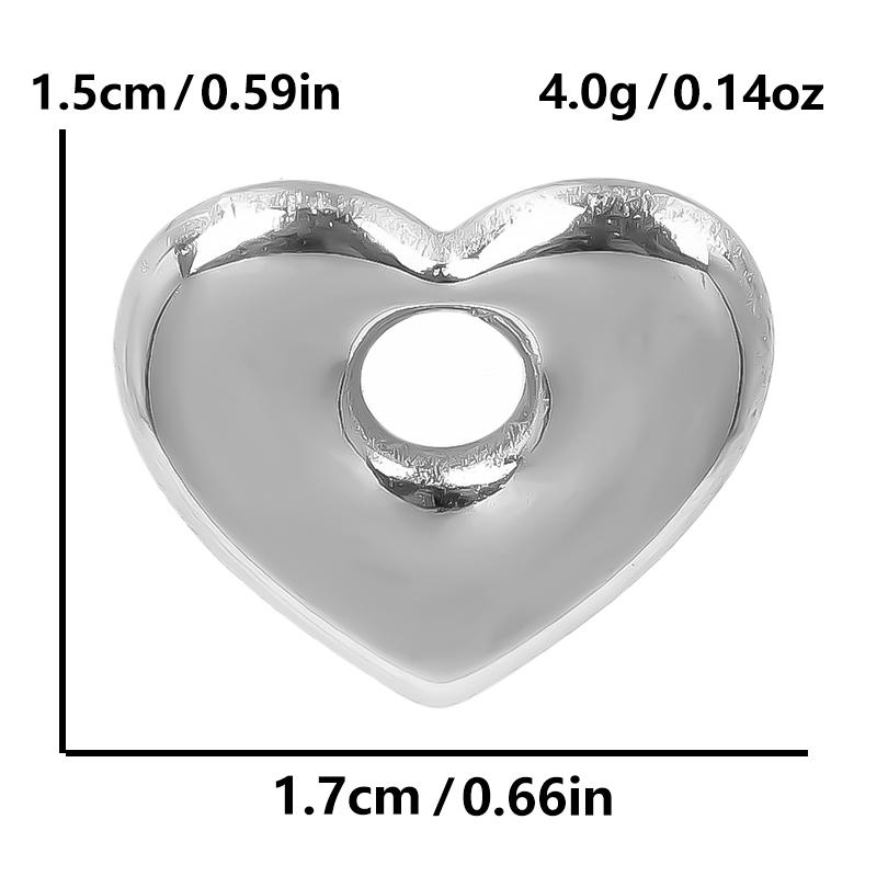 6pcs Breloque Acier Inoxydable Stainless Steel Music Note Flower Charms For Jewelry Making Supplies Heart Pendant Diy Materials