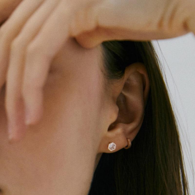 Tirr Lirr 14K Pink Gold Loro Hectagon Piercing TEPK4P05554M(PC)-3