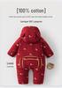 Warm Hooded Winter Baby Bodysuit with Hand & Foot Covers