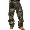 Amerikaanse street-washed camouflage werkbroek jeans, nieuwe gescheurde rechte pijp trendy denim broek