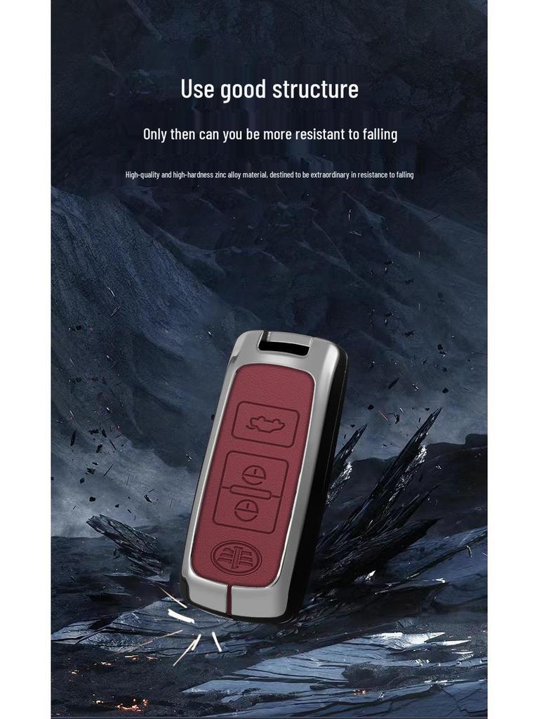 FAW Senya R7/R9/S80 Smart Key Case with Metal Snap Buttons