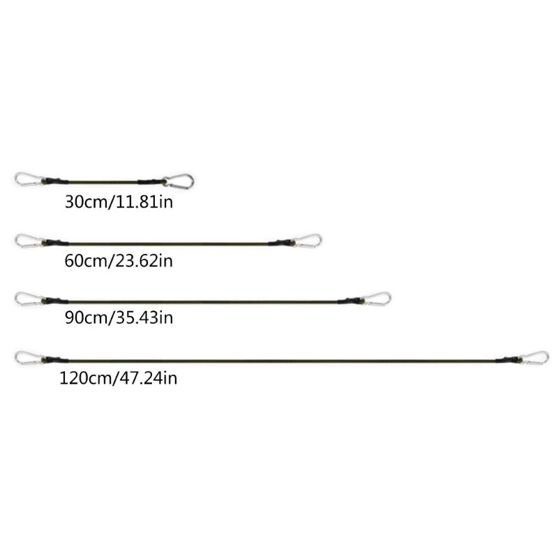 Bungee Cords with Carabiner Outdoor Heavy Duty Bungee Cords Strong Elastic Rope Lashing Luggage Tie Elastic Strap