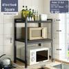 Three-Layer Kitchen Microwave and Spice Storage Rack