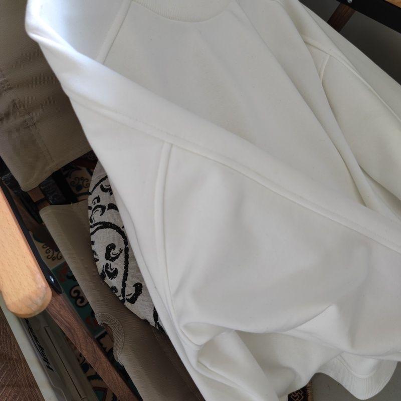 

Minimalist Pure Color White Hoodie Women s 2025 Spring New Arrival Long Sleeves Casual Loose Crew Neck Top Stylish Sweater White One size