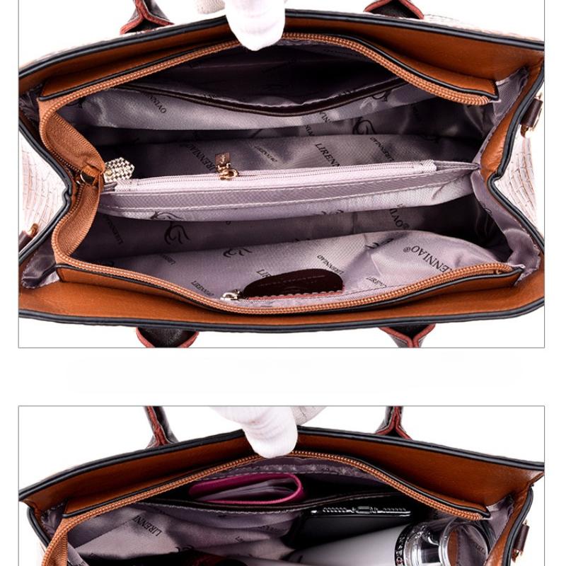 Borsa Effetto Coccodrillo Nuova Moda Europea e Americana Borsa a Mano Borsa Tote Borsa a Tracolla Borsa da Donna Borsa a Mano Borsa Grande