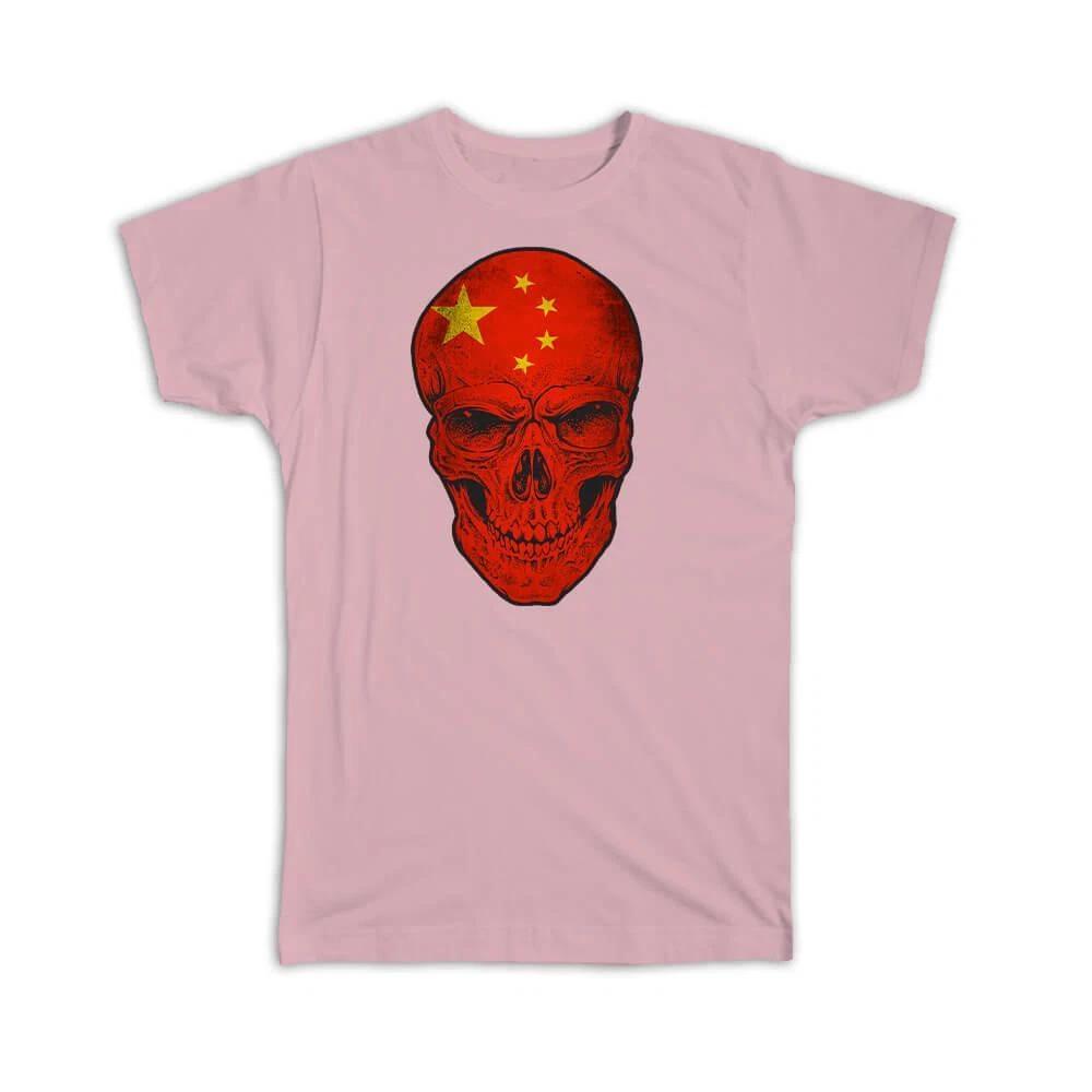 

Gift T-Shirt : China Flag Skull Chinese National Colors 4XL