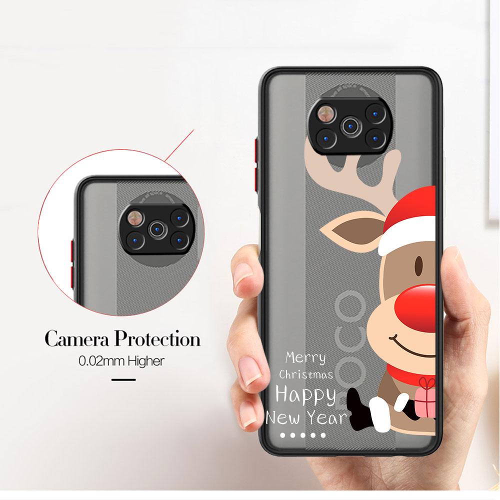 Christmas Doll Deer Case For Xiaomi Mi Poco X3 NFC M3 11 10 12 9T 11T 10T Pro Note 10 Lite Matte Hard Phone Covers