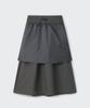 Musinsa Standard Woman Women'S Poplin Low-Waisted Long Skirt [Dark Gray]