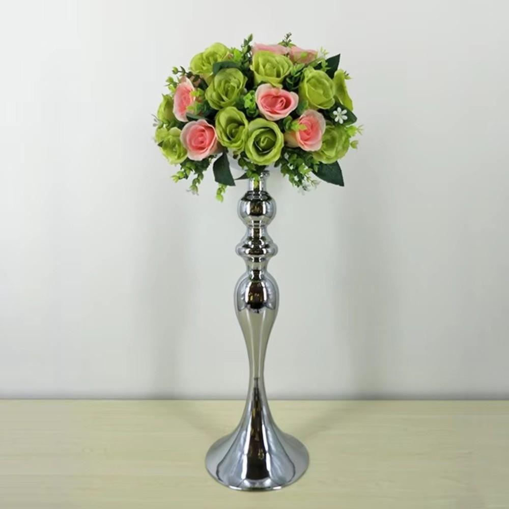 32/38/50cm Candlelight Plated Finish Flower Vase Base Elegant Candle Holder  Home Wedding Decor