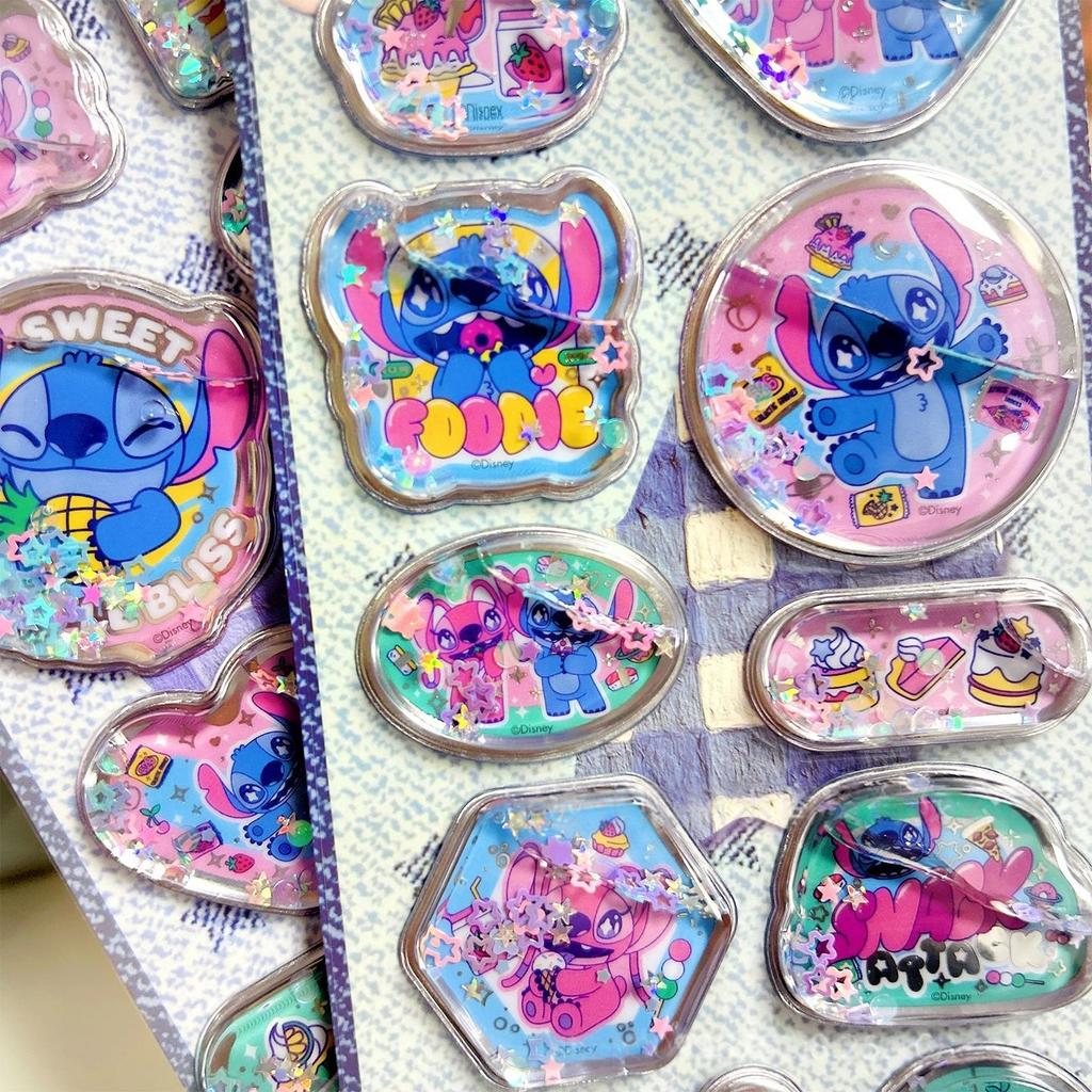 Cute Disney Stitch 3D Shake Stickers DIY Notebook Album Diary Handbook Decorationfor School Student Stationery Anime Sticker Toy