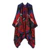 Boho Knit Shawl Women Men Lightweight Warm Wrap Scarf Fall Winter Ethnic Patterned Cape