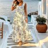 Women's Floor Length Minimalist Sleeveless Sundress Lightweight Fresh Flowy Summer Casual Dress for Vacation