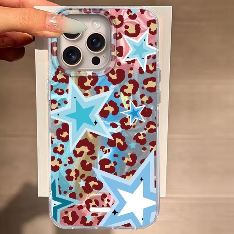 

Для iPhone 16 15 13 Plus Pro Max 14 Pro 7 8 Plus SE XS XR 5G Чехол для телефона Модный леопардовый принт с разводами Для iPhone 16e Прозрачные чехлы iPhone XR белый