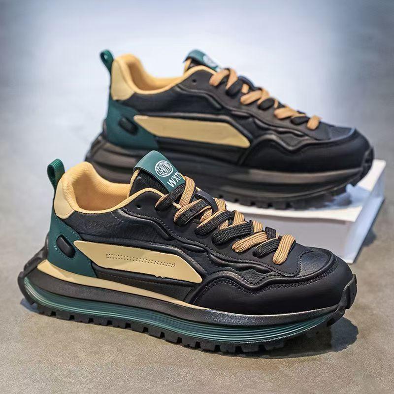 Fashion Mens Shoes 2025 Autumn New Casual Board Shoes Hong Kong Style High Value Increase Platform Sneakers Mens Zapatos De Hombre