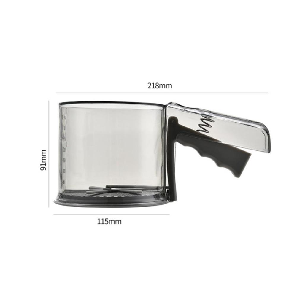 For Baking For Cooking Double Layer Sifter Flour Sifter Baking And Cooking Grey Fine Mesh Screen Rotating Sheet