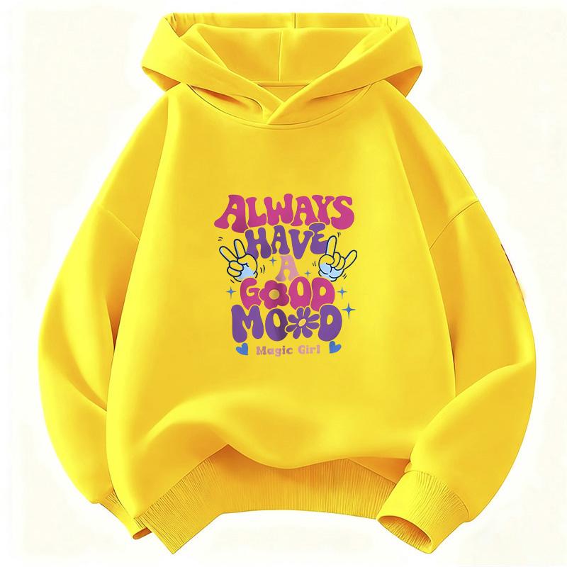 Letter Graphic Kids Hoodie Pullover Children's Sweatshirt Cute Harajuku Hoody for Boys Girls Autumn Casual Hoodies