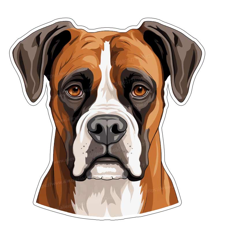 German Boxer Pet Dog Animal Car Sticker Waterproof Styling Automobiles Motorcycle Exterior Accessories Vinyl Decals Y207