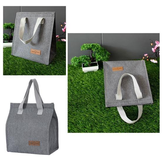 Insulated Lunch Bag Oxford Cloth Thermal Lunch Box Storage Bag Aluminum Foil Lining Handbag for Office School Picnic Food Lunch Storage