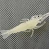 1PACK Soft Simulation Fishhook Shrimp Prawn Lure Hook Tackle Bait Fishing Lures Artificialbait Luminous Shrimp 4cm