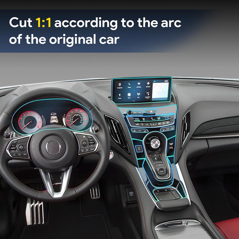 For ACURA RDX 2024 TPU Car Navigation Screen Film Gearbox Protective Sticker Anti-scratch Interior