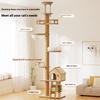 Tongtian Säule Katzenkletterbaum Katzenspielzeug Katzenkratzbrett Massivholz nimmt keine Fläche ein, kühn und stabil, unbezwingbare Katzenkratzsäule