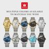 OLEVS Men's Watch Dual Calendar Display Waterproof Luminous Original Luxury Diamond Watch Fashion Men's Watch